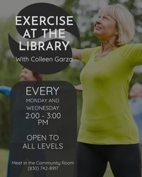 Exercise at the Poteet Public Library
