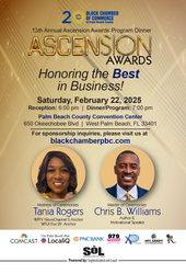 BLACK CHAMBER OF COMMERCE OF PALM BEACH COUNTY TO HOST 13th ANNUAL ASCENSION AWARDS