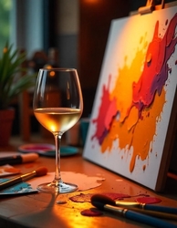 Wine and Paint! Spring Flowers