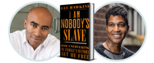 Lee Hawkins in conversation with Ronnie Gladden discussing and signing I Am Nobody’s Slave