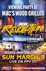 AEW Revolution 2025 Viewing Party at Mac’s Wood Grilled