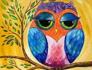 “Colorful Owl" In-Studio Paint Party!