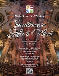 Master Singers of Virginia Winter Concert:  Innovations in Style & Mood