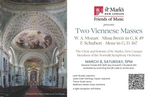 Two Viennese Masses – Mozart Missa Brevis No. 1, in G; K49 and Schubert: Messe in G, D167.