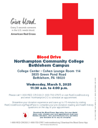 Northampton Community College Bethlehem Community Blood Drive
