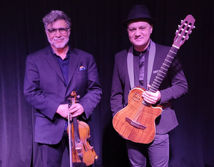 Violinist Steve Gibons and guitarist Gabriel Datcu