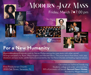 Modern Jazz Mass performed by the Via Nova Chorale, Maicy Powell, and leading regional players