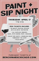 Paint & Sip Night at Benchmark in Old Town Chicago