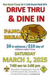 Boy Scout Pancake Breakfast - Saturday March 1 - 7:00a to 1:00p - 116 Barrypoint Rd Riverside
