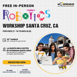 Free In-Person Robotics Workshop for Kids in Santa Cruz, CA (7-14)