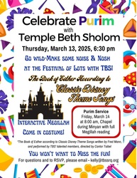 Celebrate Purim with Temple Beth Sholom