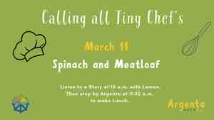 Tiny Chef: Spinach & Meatloaf