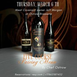 Ostrow Brasserie x Covenant Wines Exclusive Dinner
