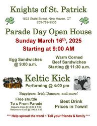 Knights of St. Patrick's Parade Day Open House