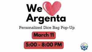 We Love Argenta! Personalized Dice Bag Pop-Up