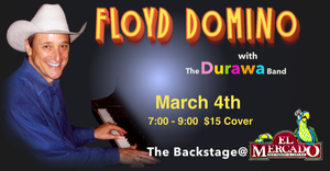 Celebrate Fat Tuesday with Super Talented Floyd Domino at The Backstage