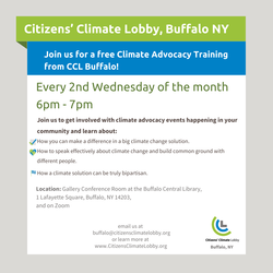 Citizens’ Climate Lobby Buffalo monthly public meeting