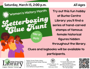 Letterboxing in the Library: Women’s History Month