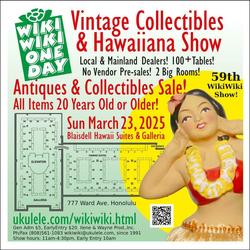 Spring Wiki Wiki One Day Vintage Collectibles & Hawaiiana Show