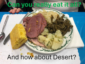 St Paddy's Day Dinner - Lots of Corned Beef, Ham and Cabbage!