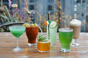 St. Patrick's River Dyeing at Raised, An Urban Rooftop Bar