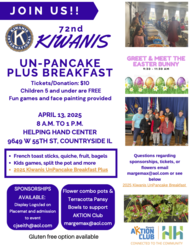 72nd Kiwanis Un-Panckae Plus Breakfast