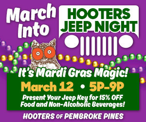 Mardi Gras Themed Jeep Night at Pembroke Pines