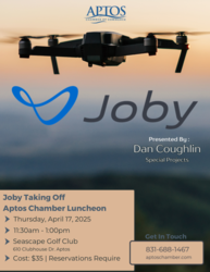 Joby Aviation to present at Aptos Chamber Luncheon