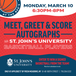 St. John’s Men’s Basketball Team Fan Autograph Signing at Applebee’s Fresh Meadows
