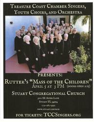 Treasure Coast Comm. Chamber Singers, Children, Soloists, and Orchestra Present MASS OF THE CHILDREN