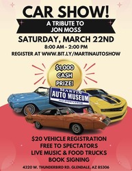 Jon Moss Tribute Car Show at the Martin Auto Museum