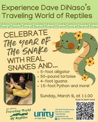 Experience Dave DiNaso’s Traveling World of Reptiles