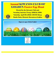 Annual KIWANIS CLUB OF GOLDEN Easter Egg Hunt