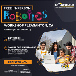 Free In-Person Robotics Workshop for Kids in Pleasanton, CA (7-14)