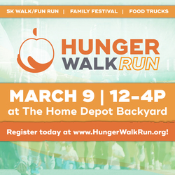 Join us! March 9: Walk/Run to End Hunger! Atlanta Food Bank's Hunger Walk Run.
