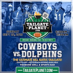 Dallas Cowboys Tailgate Party at The Fishbone Grill - Cowboys vs. Dolphins