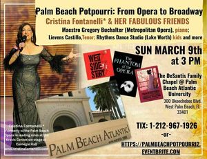 Palm Beach Potpourri - From Opera to Broadway starring Cristina Fontanelli