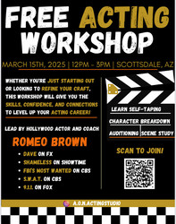 FREE ACTING WORKSHOP – MARCH 15TH!