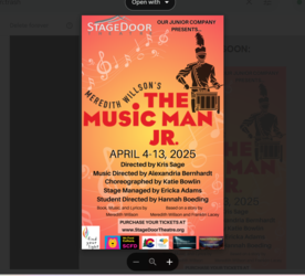 Meredith Wilson's THE MUSIC MAN JR, Presented by StageDoor Theatre's JR Company! This April 4-13