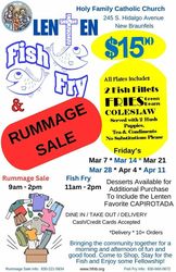 Holy Family Catholic Church Lenten Fish Fry & Rummage Sale