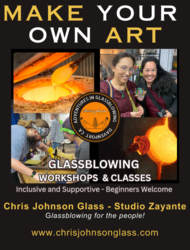 Glass blowing - make your own art at Chris Johnson Glass - Studio Zayate!