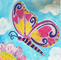 Artvana Kids and Family Painting Class - Butterfly