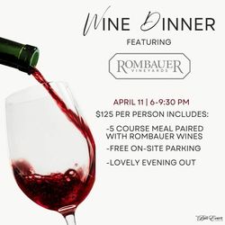 Rombauer Vineyards Wine Dinner