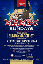 MAMBO SUNDAYS at Stepping Out Studios ft. Live Music