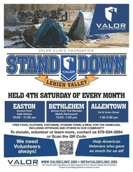 LEHIGH VALLEY STAND DOWN, PA - (Easton) - VALOR Clinic Foundation