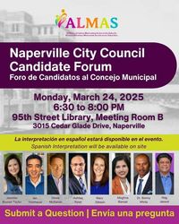 ALMAS to Host Naperville City Council Candidate Forum on March 24