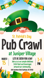 St. Patrick's Day Pub Crawl hosted by Juniper Village at Chatham