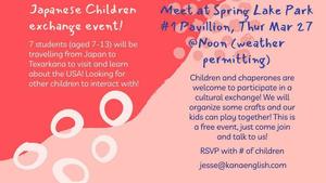 Spring Lake Park Cultural exchange and play with Japanese