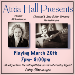 Atria Hall Presents Live Music Fareed Haque & Jill Sanderson