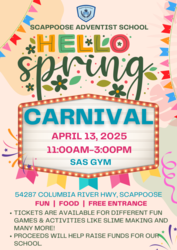 Scappoose Adventist School SPRING CARNIVAL